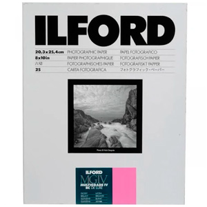 Ilford Multigrade IV RC Glossy 8x10 Inch Paper - 25 Sheets