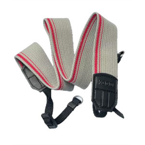 Kood Plain Wide Camera Neck Strap - Grey / Red