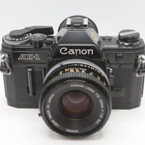 Canon AE-1 Black + 50mm F1.8 FD SC Lens (Used)